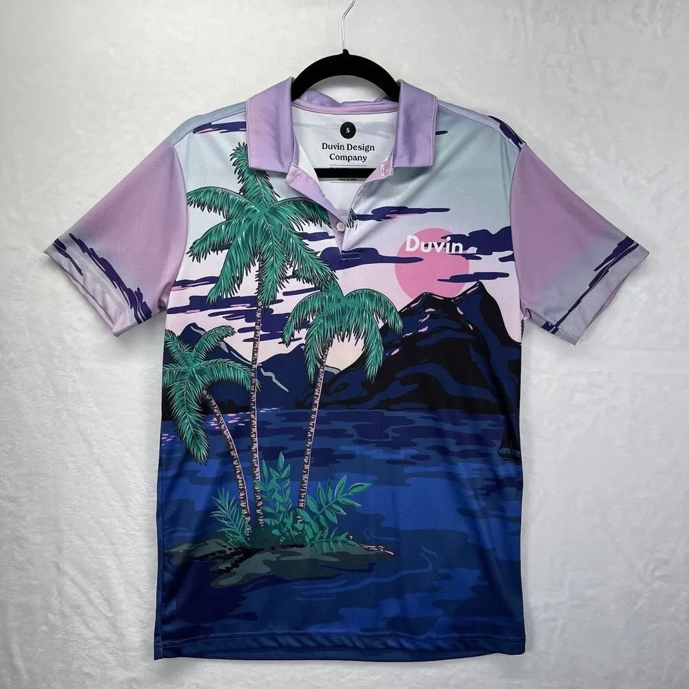 Duvin Design Company Polo Men's Small Beachy‎ Coastal Surf